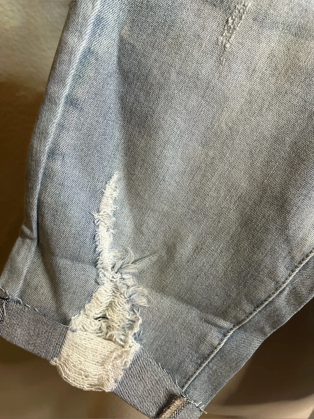 NWT Risen Jeans Distressed Denim Bermuda Shorts